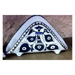 Porta servilletas de cerámica, estilo "Zaffera"