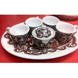Servicio de café de cerámica para 4 personas