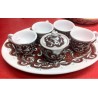 Servicio de café de cerámica para 4 personas