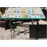Table rectangulaire en céramique, style Riche Deruta