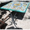 Table rectangulaire en céramique, style Riche Deruta