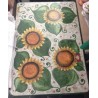 Rectangular ceramic table with sunflowers