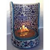 Bio ceramic fireplace, hand painted, arabesque style