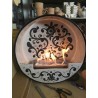 Bio ceramic fireplace hand-painted on plate