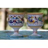 Keramikgläser, reiche Deruta-Stil