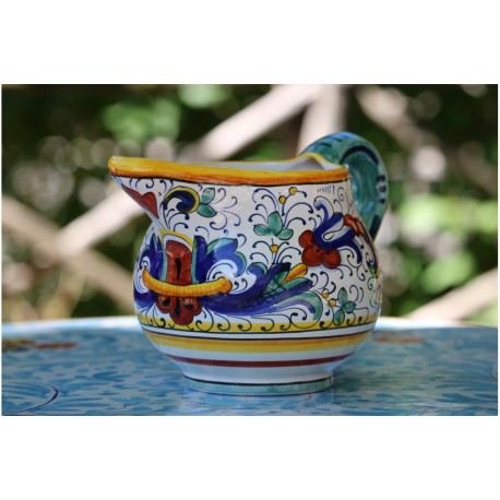 Ceramic water jug, Rich Deruta style