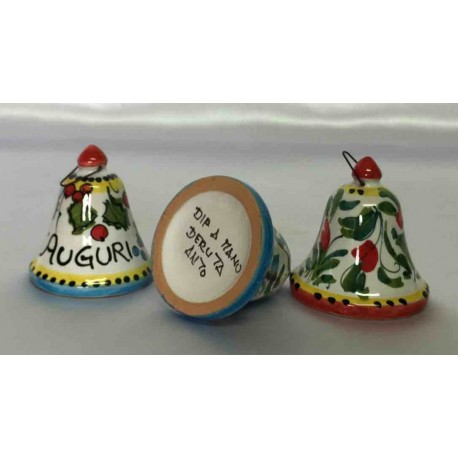 Pequeña campana de Navidad de cerámica