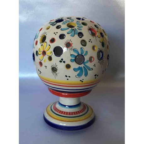 Ceramic candle holder in the shape of a ball
