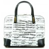 HELENA NEWS HAND BAG IN LEATHER AND GRAPHICS