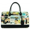 SINGLE BAULETTO BAG AUDREY LARGE IN LEATHER AND GRAPHICS