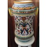 Vase in ceramic Deruta, double decoration