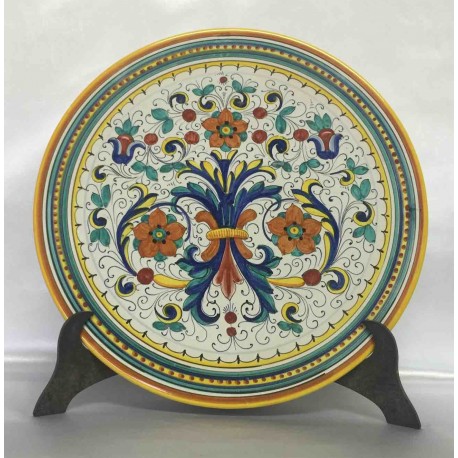 Placa de mobiliario de cerámica Deruta, estilo "rico Deruta"