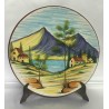 Deruta ceramic furnishing plate, with landscape