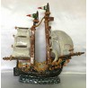 Keramik Segelschiff, handbemalt