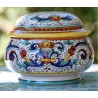 Tureen in ceramic Deruta style, with lid