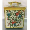 Ceramic biscuit box Deruta style, with lid