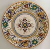 Ceramic Deruta circular dish, Raphael style