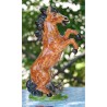 Cheval Mustang en céramique, peint à la main