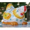 Deruta ceramic hen, hand painted