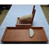 Artisan cherry-wood bread cutter